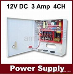 cctv power supply,12vdc 3amp 4channel cctv camera power supply(SIWD1203-04C)