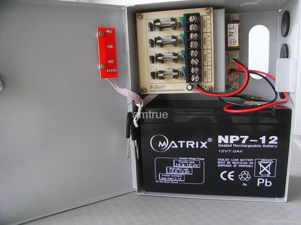 12V DC 3A 4channel cctv camera power supply with battery backup