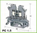 Din-rail Terminal Wire arrage:0.2-1.5mm2 Part No.PC1.5