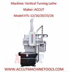 Conventional single column vertical turret lathe vtl