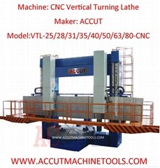 CNC double column vertical turret lathe vtl torno vertical
