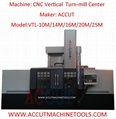 Vertical turning mill, CNC VTL with C