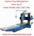 Milling machine, plano miller, conventional dro, fresadora portal 1
