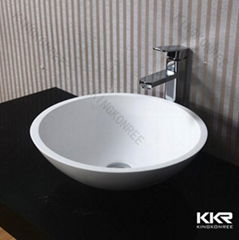 round solid suface bathtub