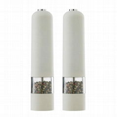 plastic electric salt and pepper mill with light