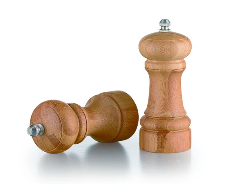 bamboo manual pepper mill grinder