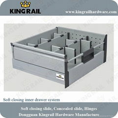 soft closing interior drawer system