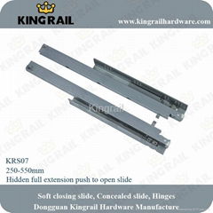 Full extension push to open drawer slides KRS07