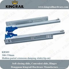 single extenion drawer slide ( clip-on) KRS09
