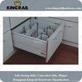 Kithchen drawer partitions with soft
