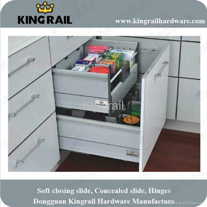 kitchen drawer with soft closing system