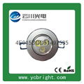 Residential Silver 3W LED Ceiling Light 1