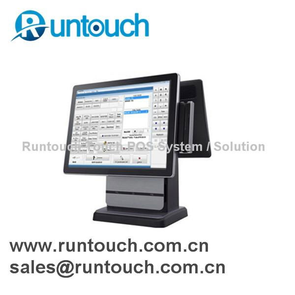 RT-5100B Runtouch 15" Dual Screen Fanless Touch POS System