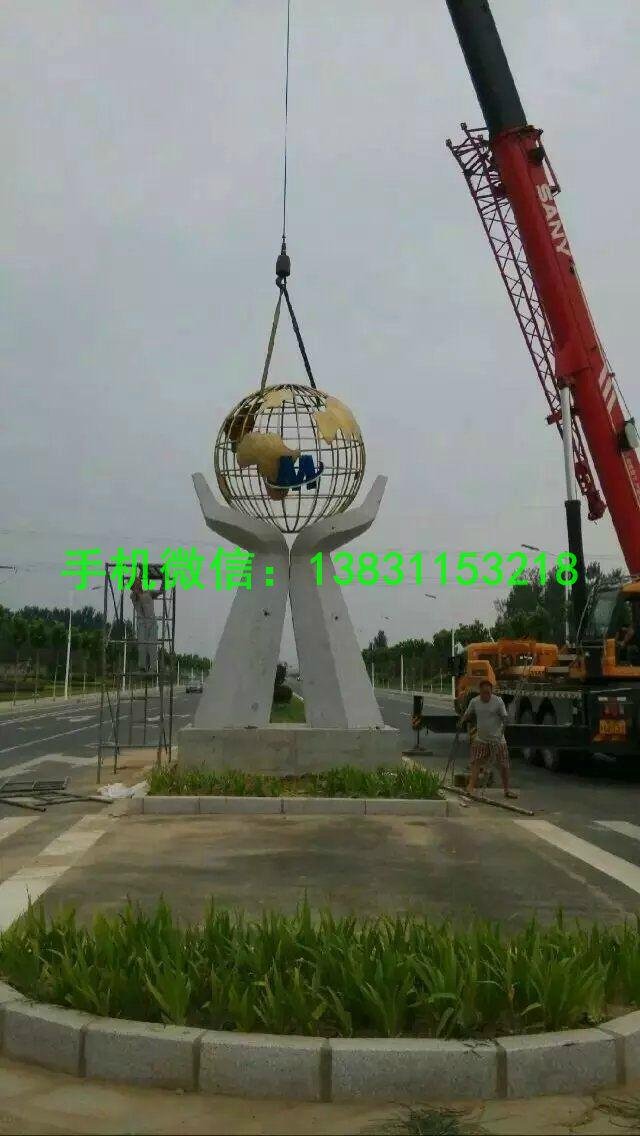 滄州不鏽鋼地球儀雕塑 2