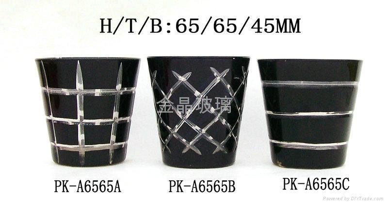 The supply of high-grade glass crafts Candlestick candle cup 2