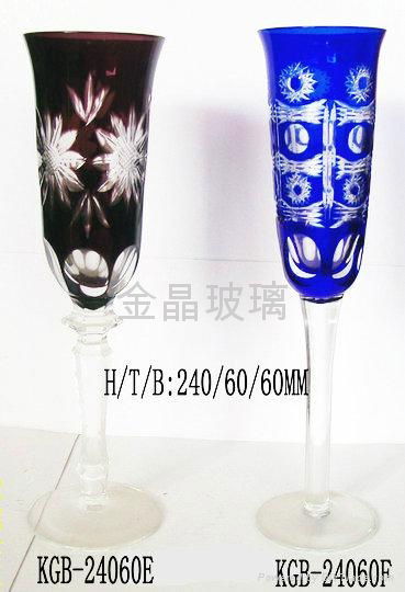 engraved glass Goblet
