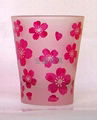 High-grade color spray color embossed candle cup 1