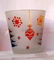 Rich color spray color embossed candle cup  1