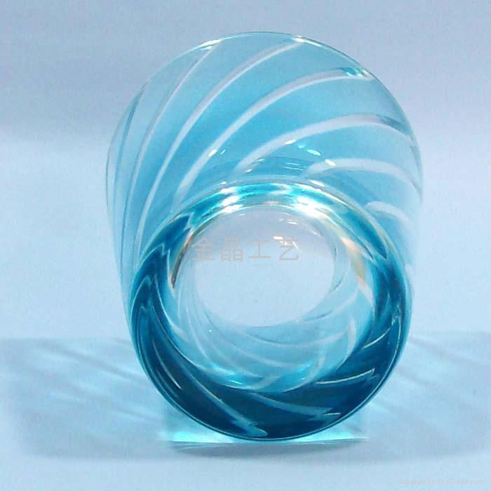  Man Blown Hand-cut Glass wine cup 3