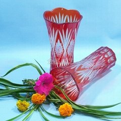 高档雕刻水晶工艺玻璃花瓶