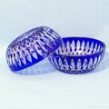 High quality hand cur to clear  glass bowl 1