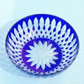 High quality hand cur to clear  glass bowl 2