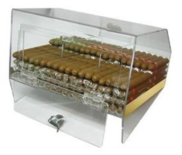 Clear Custom Plexiglass Humidor Acrylic Cigar Display  Acrylic Humidor 5