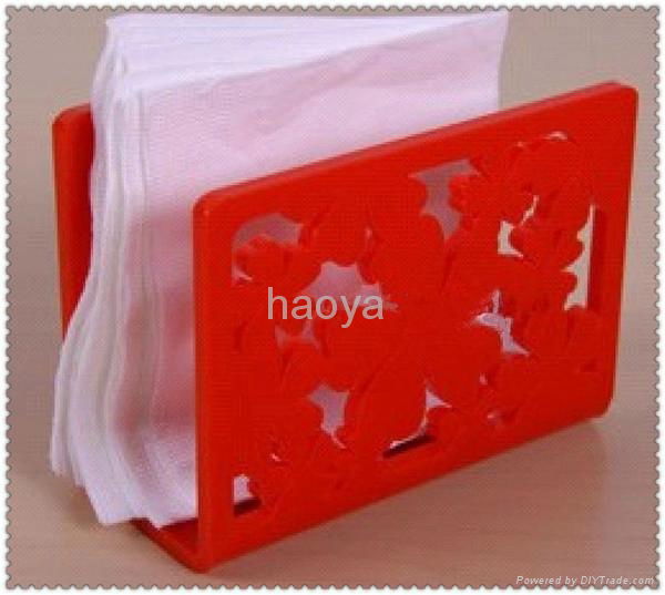 Colorful  Acrylic Tissue  Case Plexiglass Customized Shape Napkin Holder 