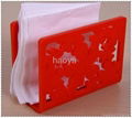 Colorful  Acrylic Tissue  Case Plexiglass Customized Shape Napkin Holder 