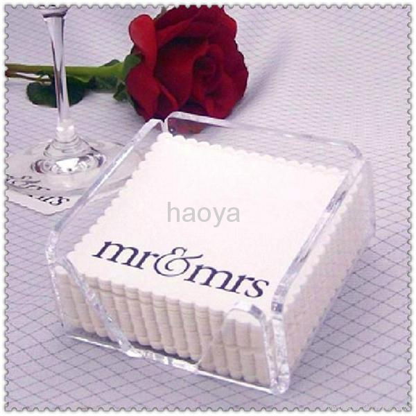 Colorful  Acrylic Tissue  Case Plexiglass Customized Shape Napkin Holder  5