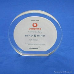  Customize Acrylic Award Pmma Trophy Resin Award for Souvenir 