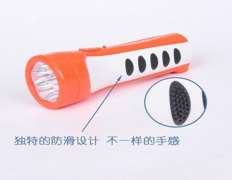 防滑LED塑料充电手电筒