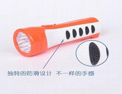 防滑LED塑料充電手電筒