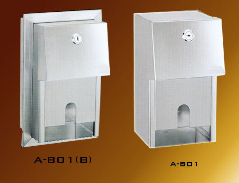 Stainless Steel Twin  Roll Tissue Dispenser