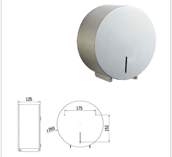 Stainless Steel Jumbo Roll Tissue Dispenser J20 (China Manufacturer