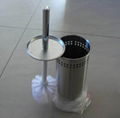 Free Standing Stainless Steel Toilet Brush Holder Set