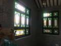 實木原色玻璃搭配精美家居仿古滿洲仿古門窗 3