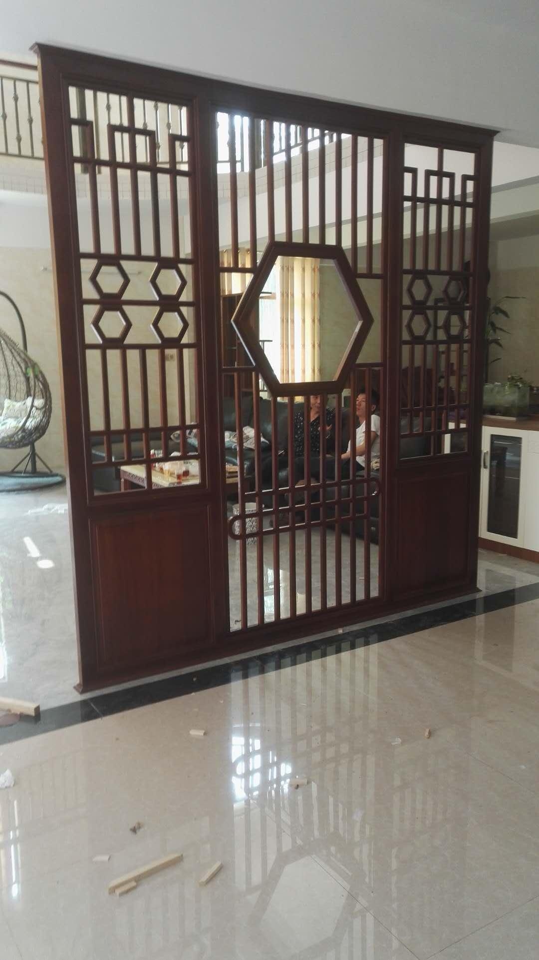 实木花格屏风隔断背景屏风