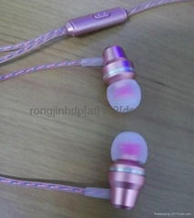 2017 best sellers metal earphone mobile-phone headphone in-ear earphone fashion