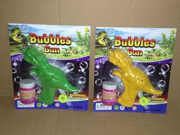 仿真恐龙惯性泡泡枪玩具