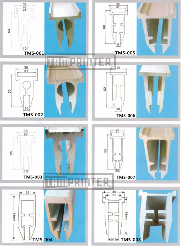 squeegee clamp kit AL extruded profile fabricated  5