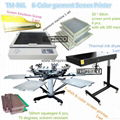6-Color Manual Carousel Textile Screen Printing Machine