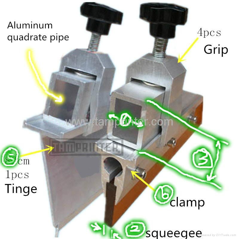 squeegee clamp kit AL extruded profile fabricated  2