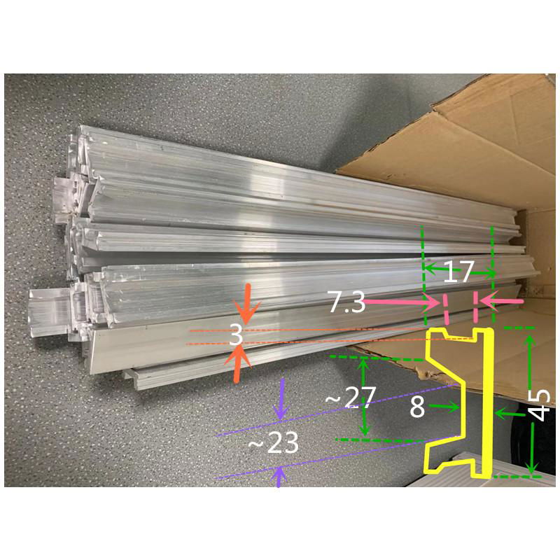  Stretcher guide rail aluminium profile 3