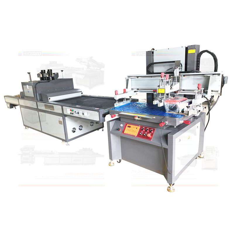Electric vertical screen printing machine with uv tunnel  curing machine