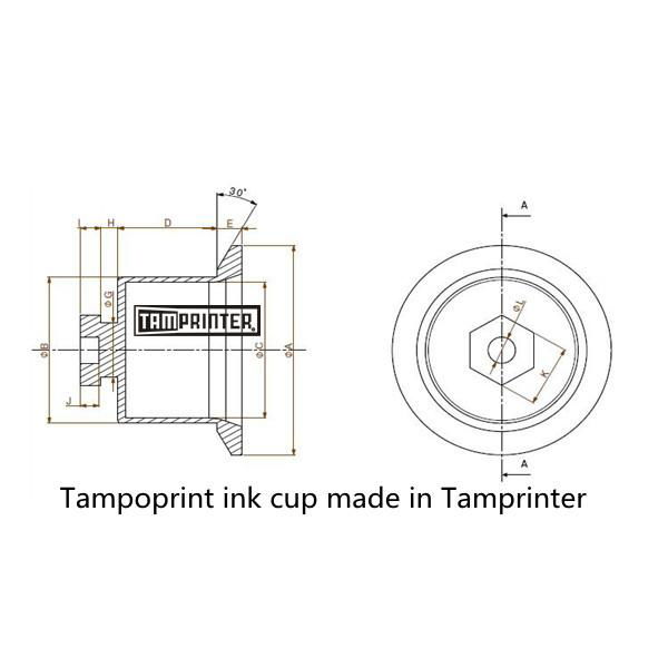 aluminum Ink Cup for tampoprint Pad Printer 5