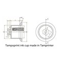 aluminum Ink Cup for tampoprint Pad Printer