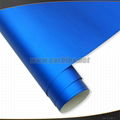 matte chrome metallic blue car wrap