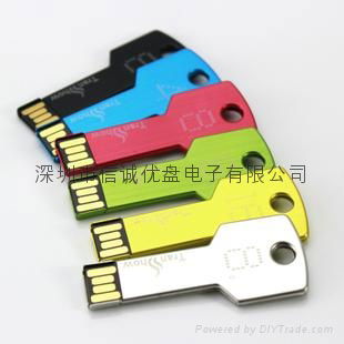 钥匙形状Usb 礼品u盘定制 深圳最好的u盘工厂 随身碟 2