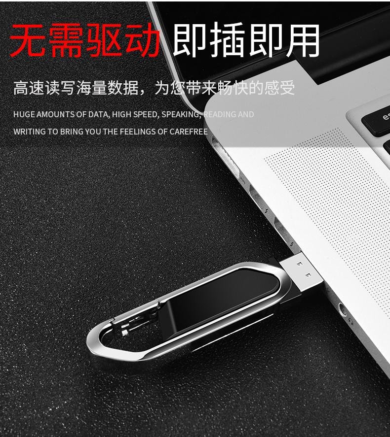 登山扣鑰匙型u盤定製 商務送禮優盤 可客制化USB隨身蝶 5